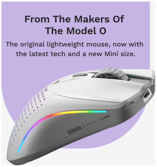 Glorious Model O 2 mini trådløs gaming mus (white)
