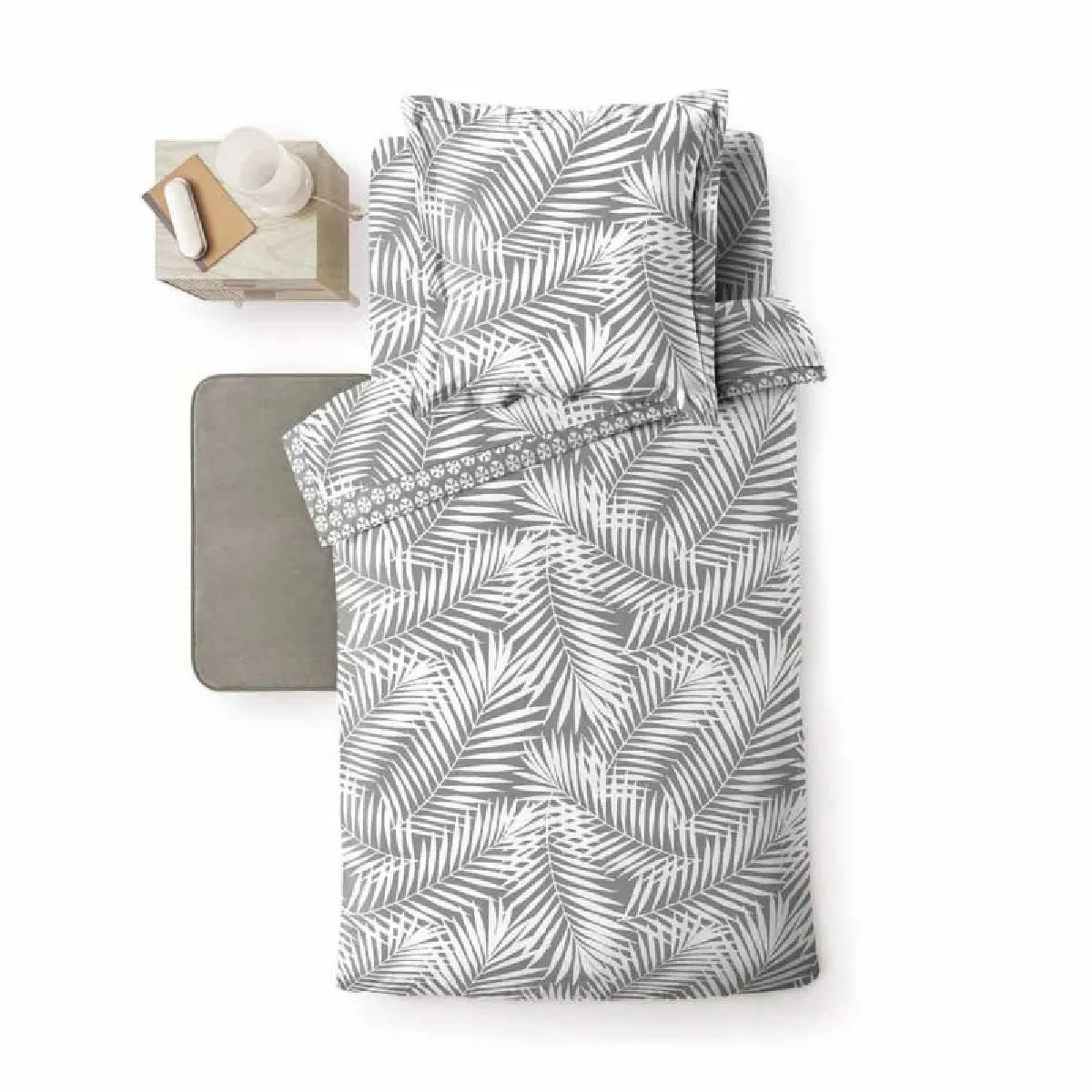 Paris Prix Housse de Couette Botania - Gris