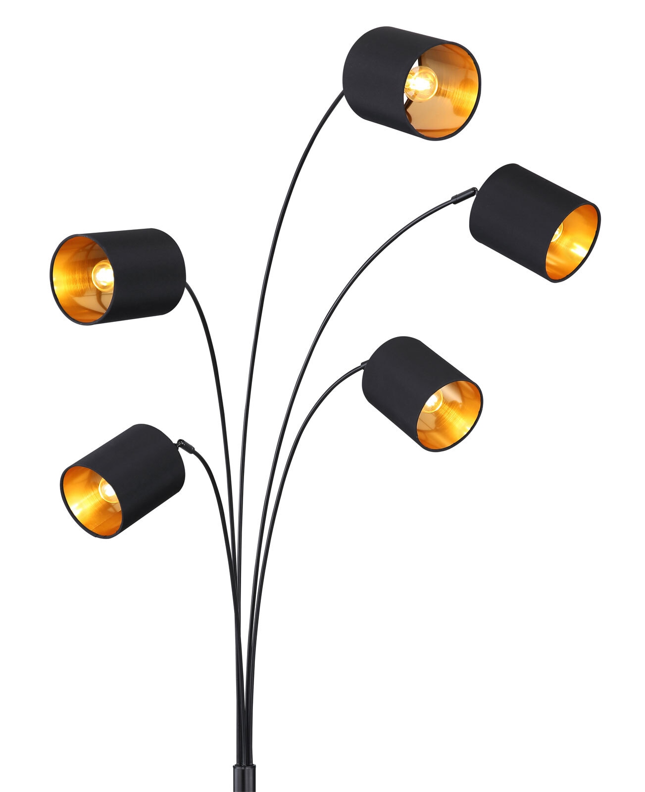 KADDY Stehlampe schwarz 58500, B/H/T: 74 x 204 x 70 cm, Metall, Textil