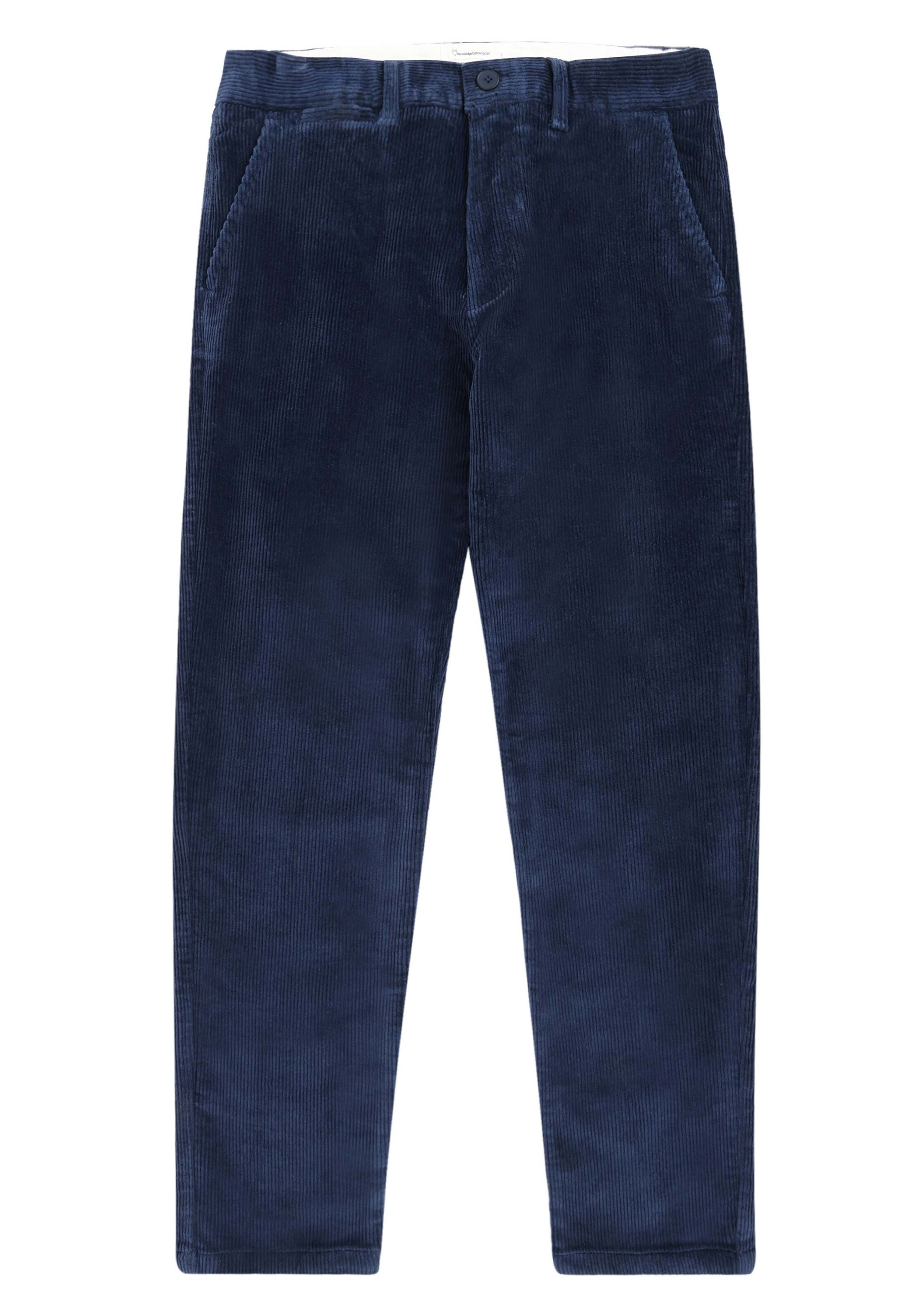 Knowledge Cotton Apparel Cord-Hose Chuck 8 Wales Corduroy Chino Pants Night Sky