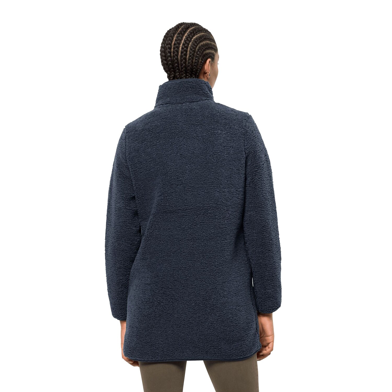 Jack Wolfsin High Curl Coat Damen Fleecemantel