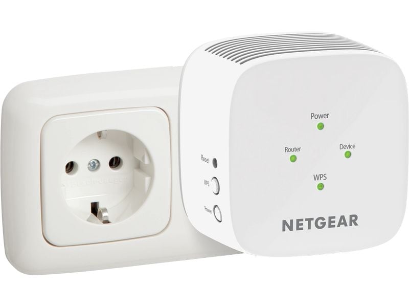 Netgear WLAN-Mesh-Repeater EX6110 Dual-Band WiFi Range Extender, 1,2 Gbps, Wandstecker, interne Antenne