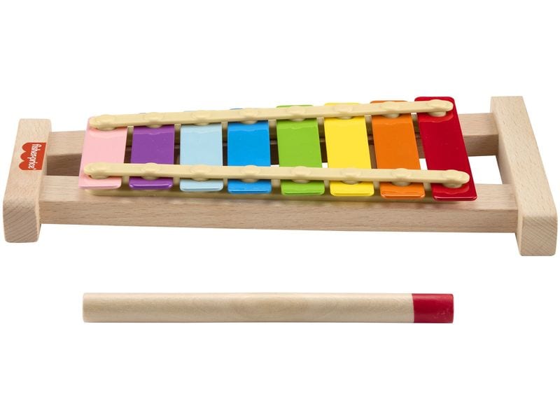 Fisher-Price Buntes Xylophon aus Holz Nachhaltiges Musikinstrument für Kinder