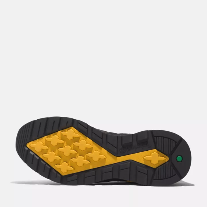 Basket basse à lacets Euro Trekker pour homme en noir/jaune