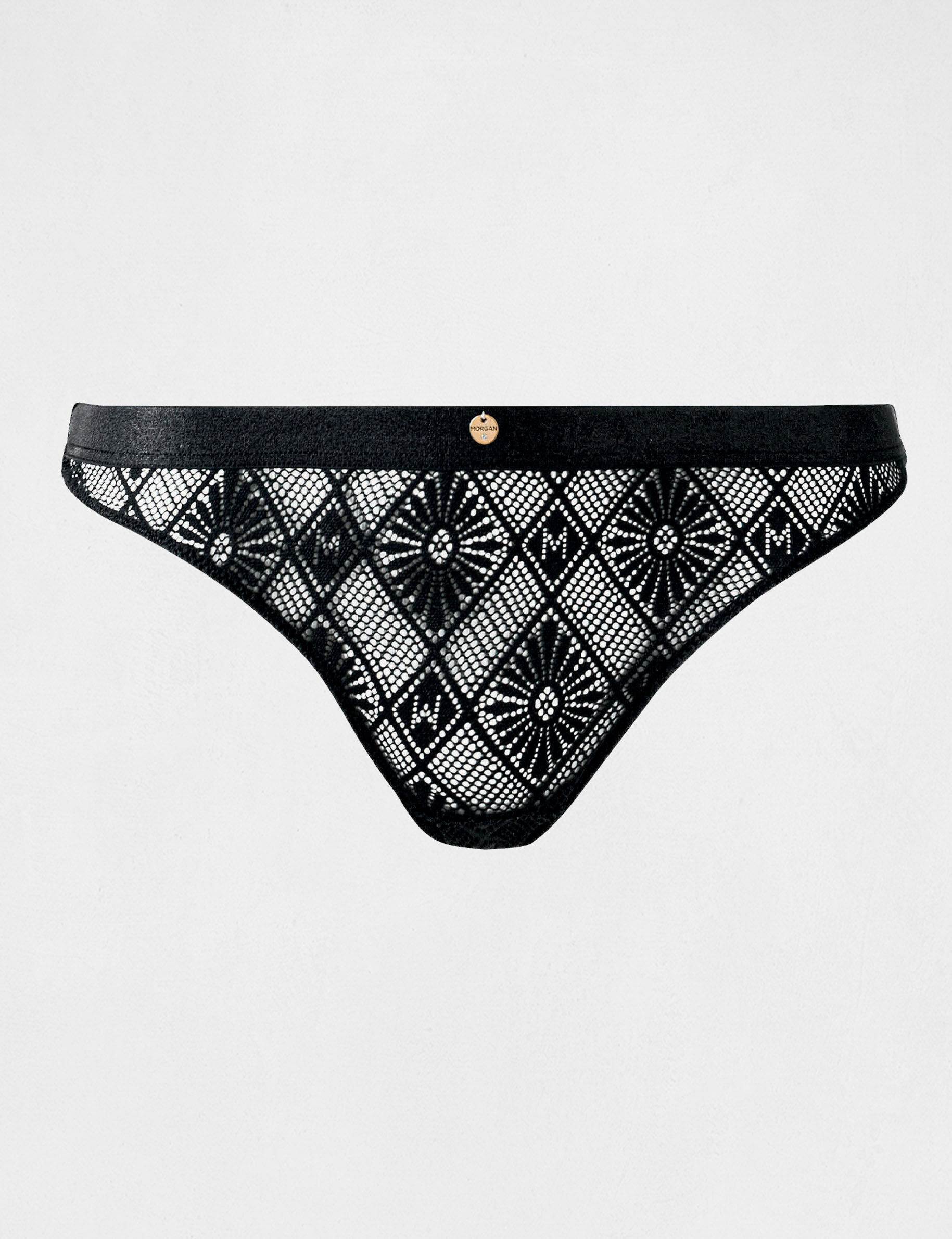 Slip en dentelle noir femme - noir