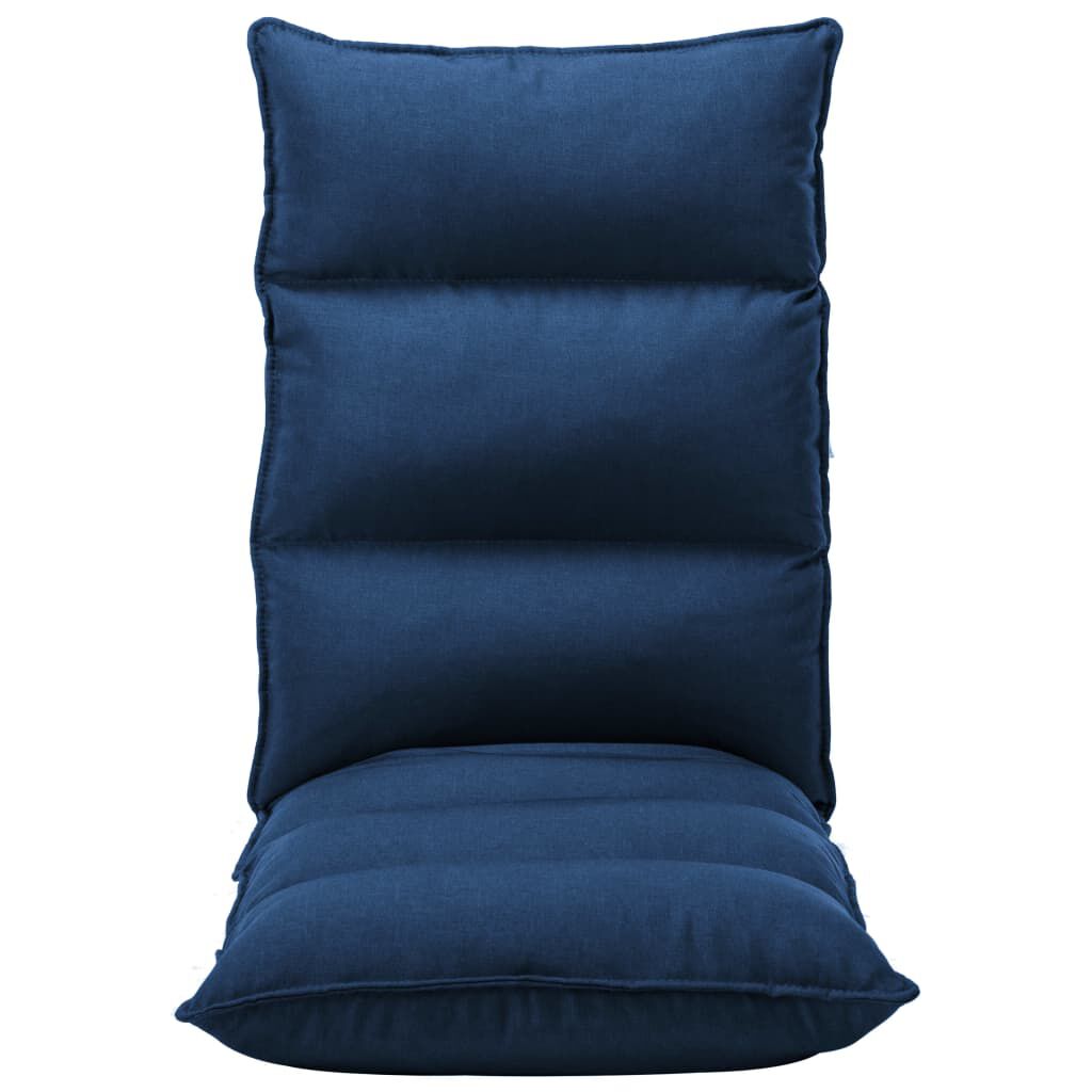 vidaXL Opvouwbare vloerstoel blauwe stof