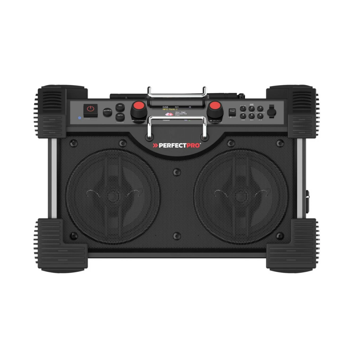 PerfectPro ROCKHART RH4 18V multi battery Bouwradio - FM RDS - DAB  - Bluetooth - AUX In