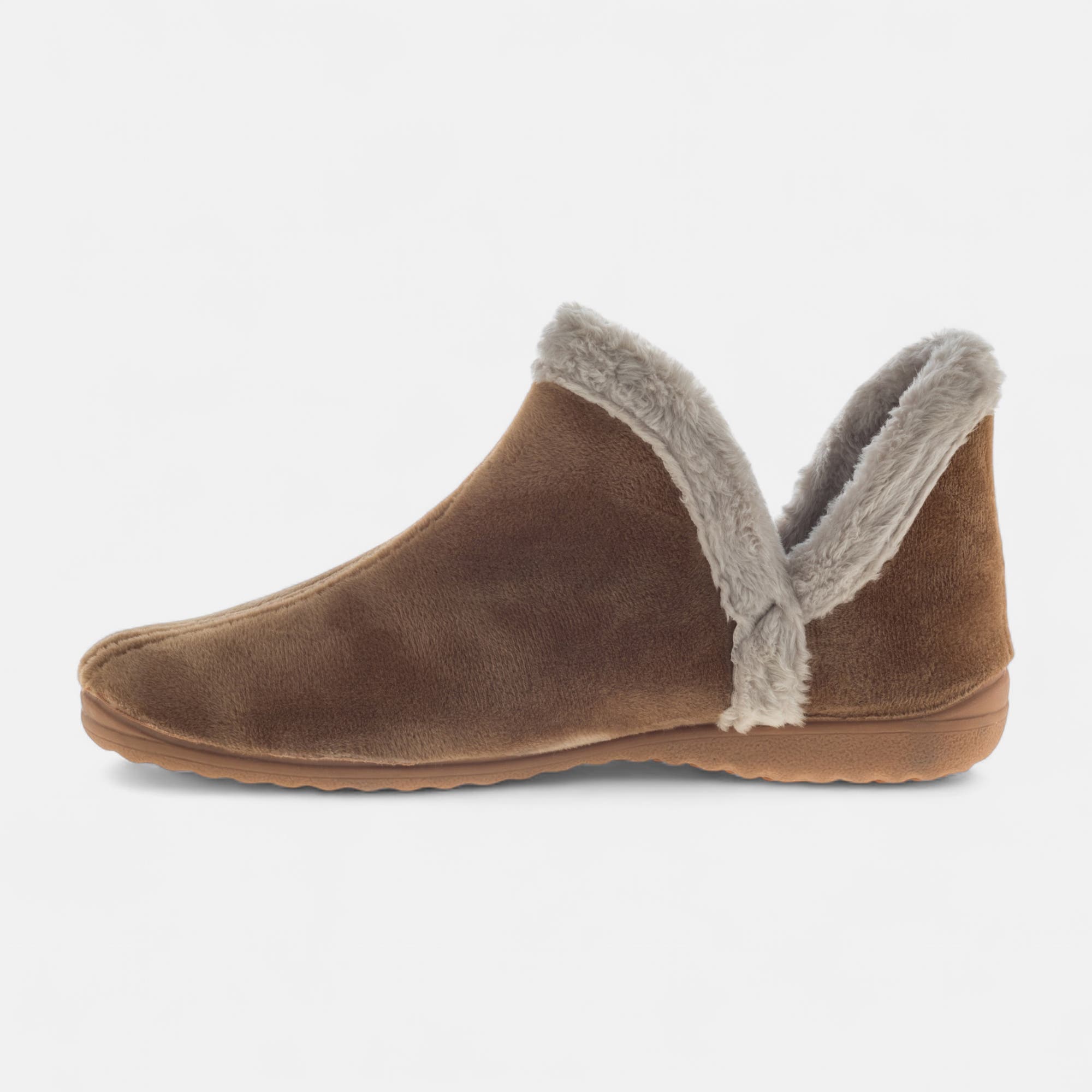 Pantoufles botillons Femme camel