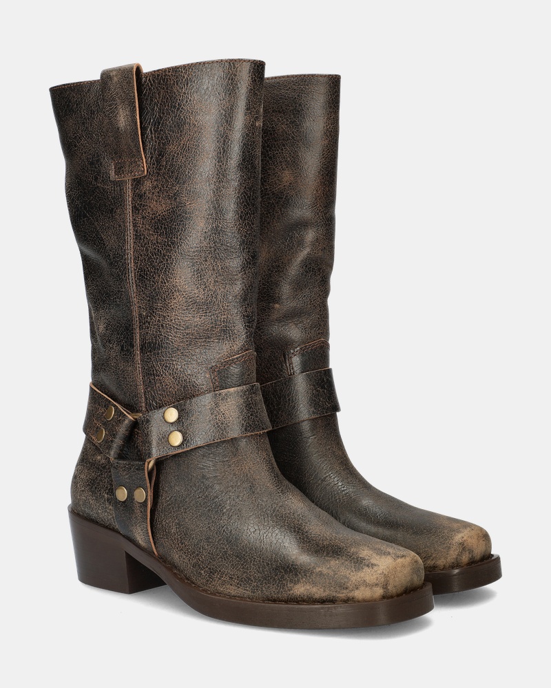 Nelson Bikerboots  - bruin
