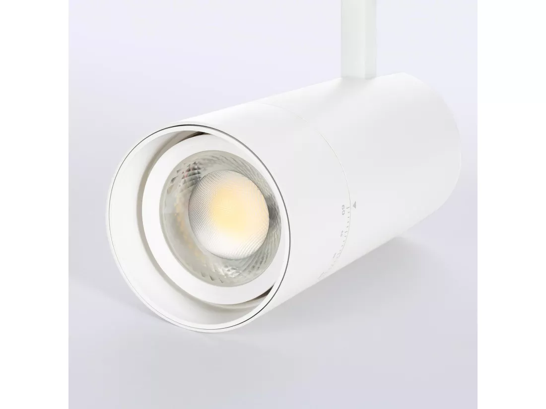 Spot LED sur Rail Triphasé 40W Wild CCT Multiangle 24-60º Blanc