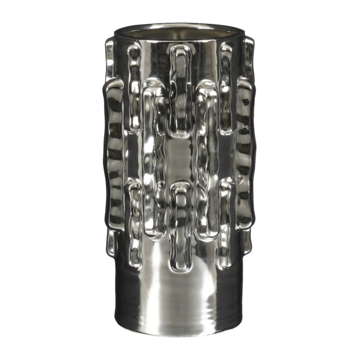 Vaas zilver - h28xd15cm
