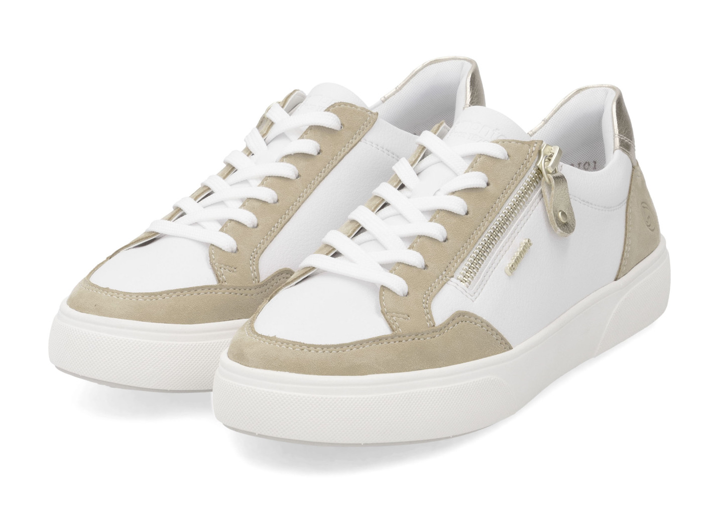 Remonte Sneaker aus Nappa- und Veloursleder mit Metallic-Besatz