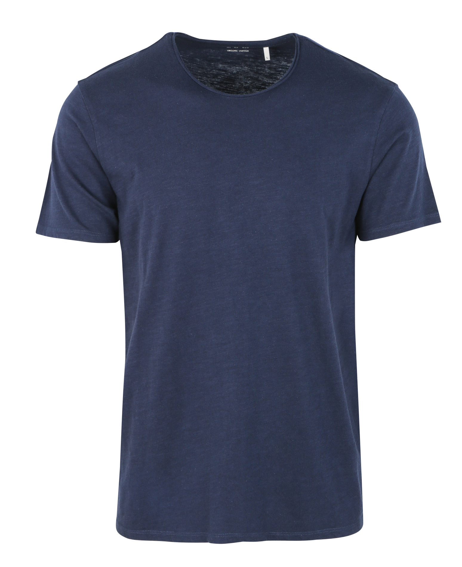 Tee-shirt col rond en coton | Bleu