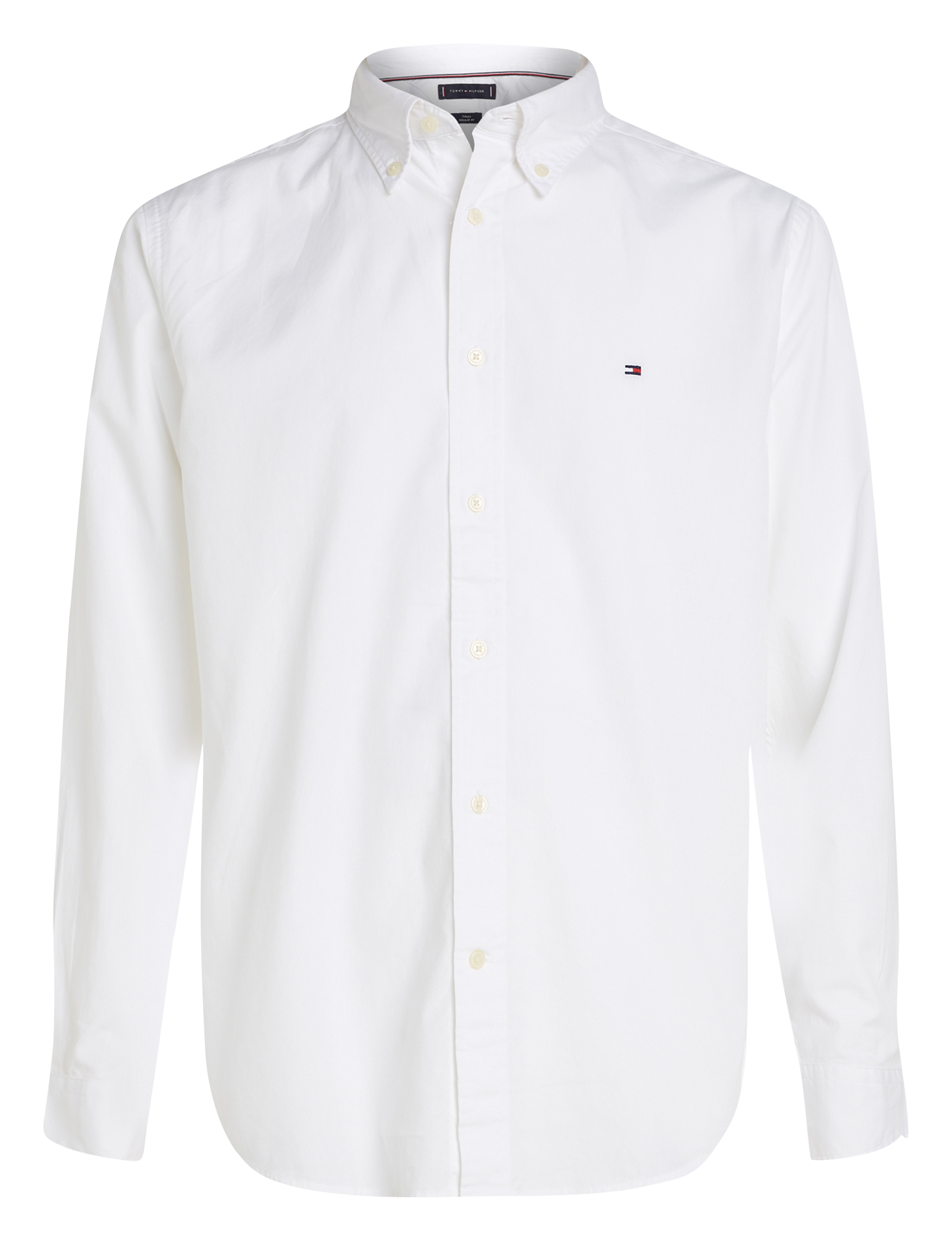 Chemise droite boutonnée en coton | Blanc