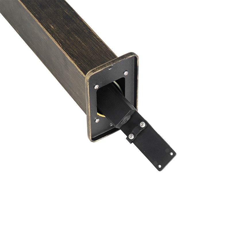 Buitenlamp antiek goud met grondpin en kabelmof 35cm IP44 - Baleno