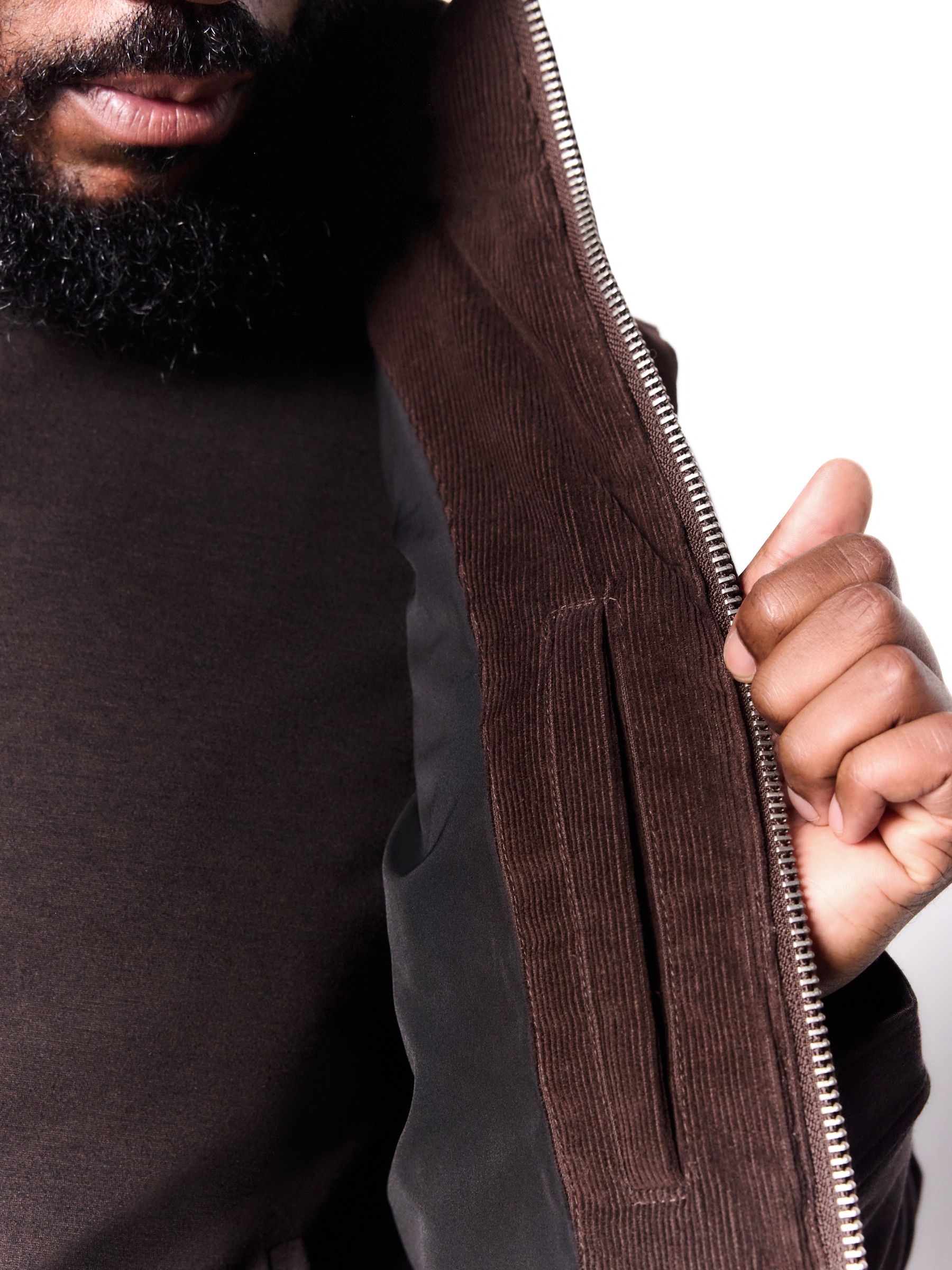 Bruin - Corduroy gewatteerde bodywarmer