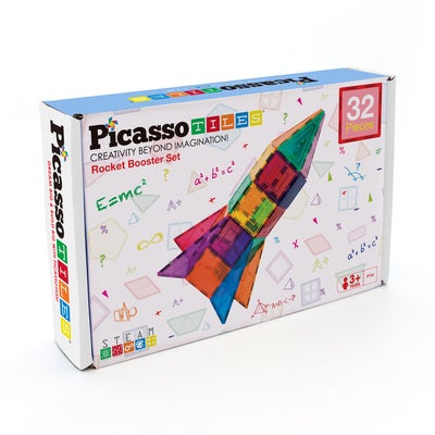 PicassoTiles Rocket Booster Magnetisk Byggesett 32 Deler