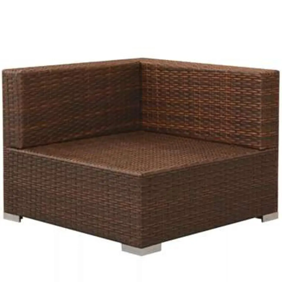 vidaXL - Tuinbank Set - Bruin - Poly rattan