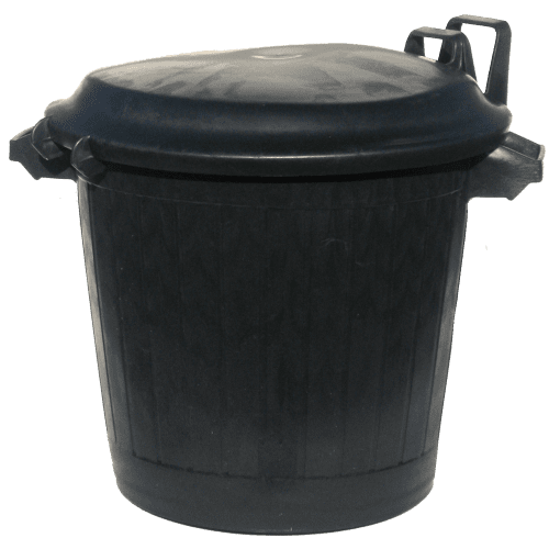 Poubelle immeuble Ecoline basse avec couvercle Ecogreen 80L Tampel