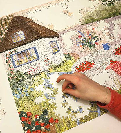 Vissevasse Puzzlespiel - 1000 Teile - 63x45 cm - Sweet Erdbeere