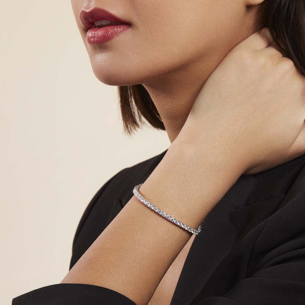 Bracelet Elios Argent Blanc Oxyde De Zirconium