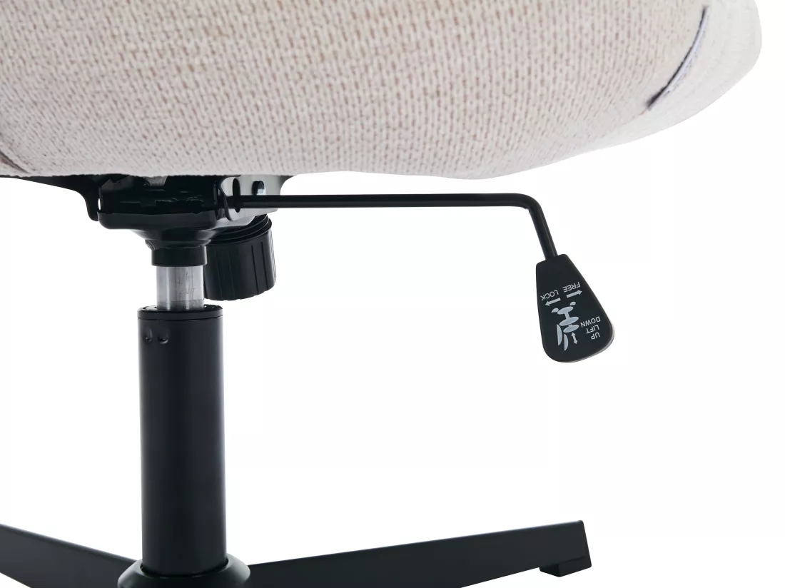 Fauteuil pivotant en tissu chiné beige SELENDO