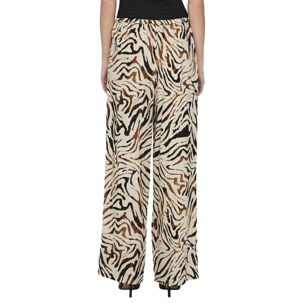 JDY Pantalon fluide Beige/Noir Femme JDY Naja