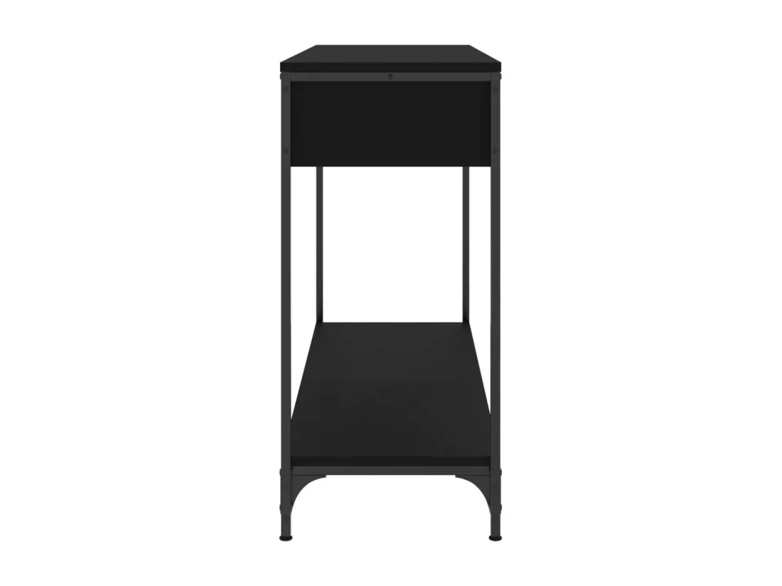 Table console noir 100x34,5x75 cm bois d'ingénierie