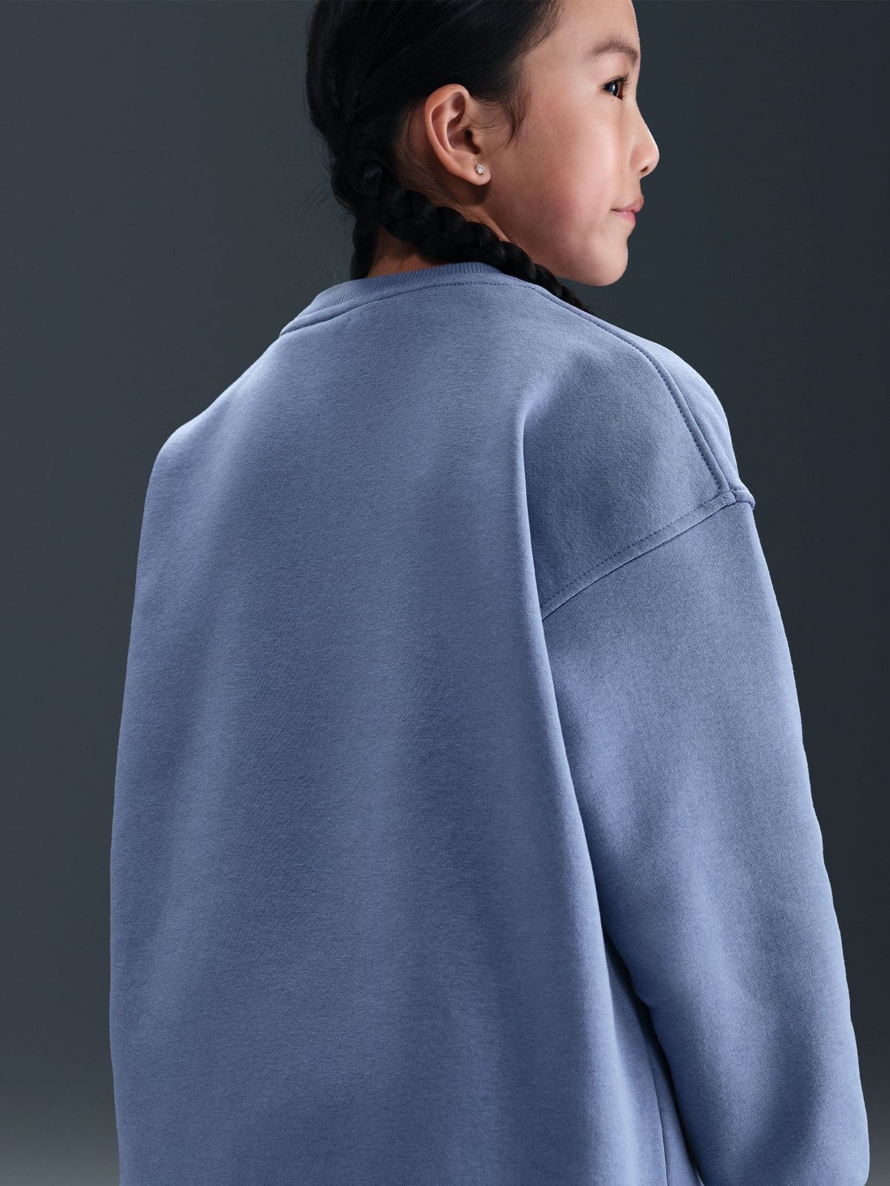 Wereld Indigo Blauw - Nike oversized Club fleece sweatshirt