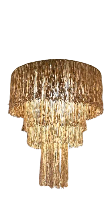 XXL Macramehanglamp XXL Kroonluchter touw naturel 90 cm