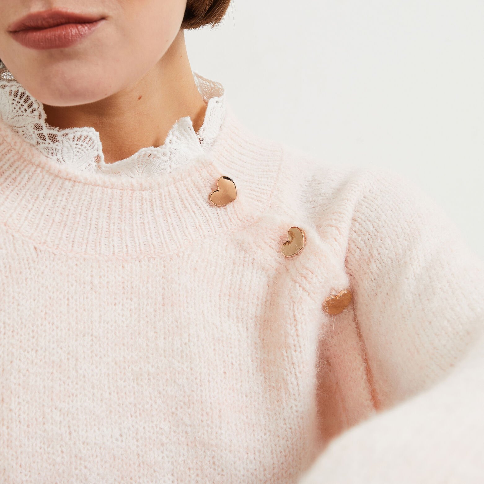 Pull col montant femme