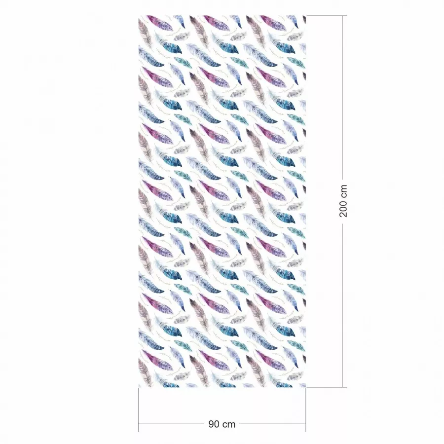 Nikima Klebefolie KF-22 selbstklebende Folie – Federn Klebefolie bunt