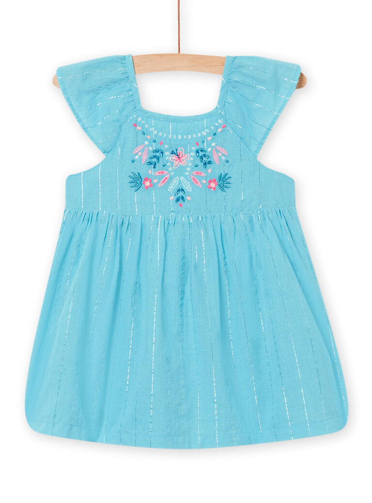 Robe bleue bébé fille