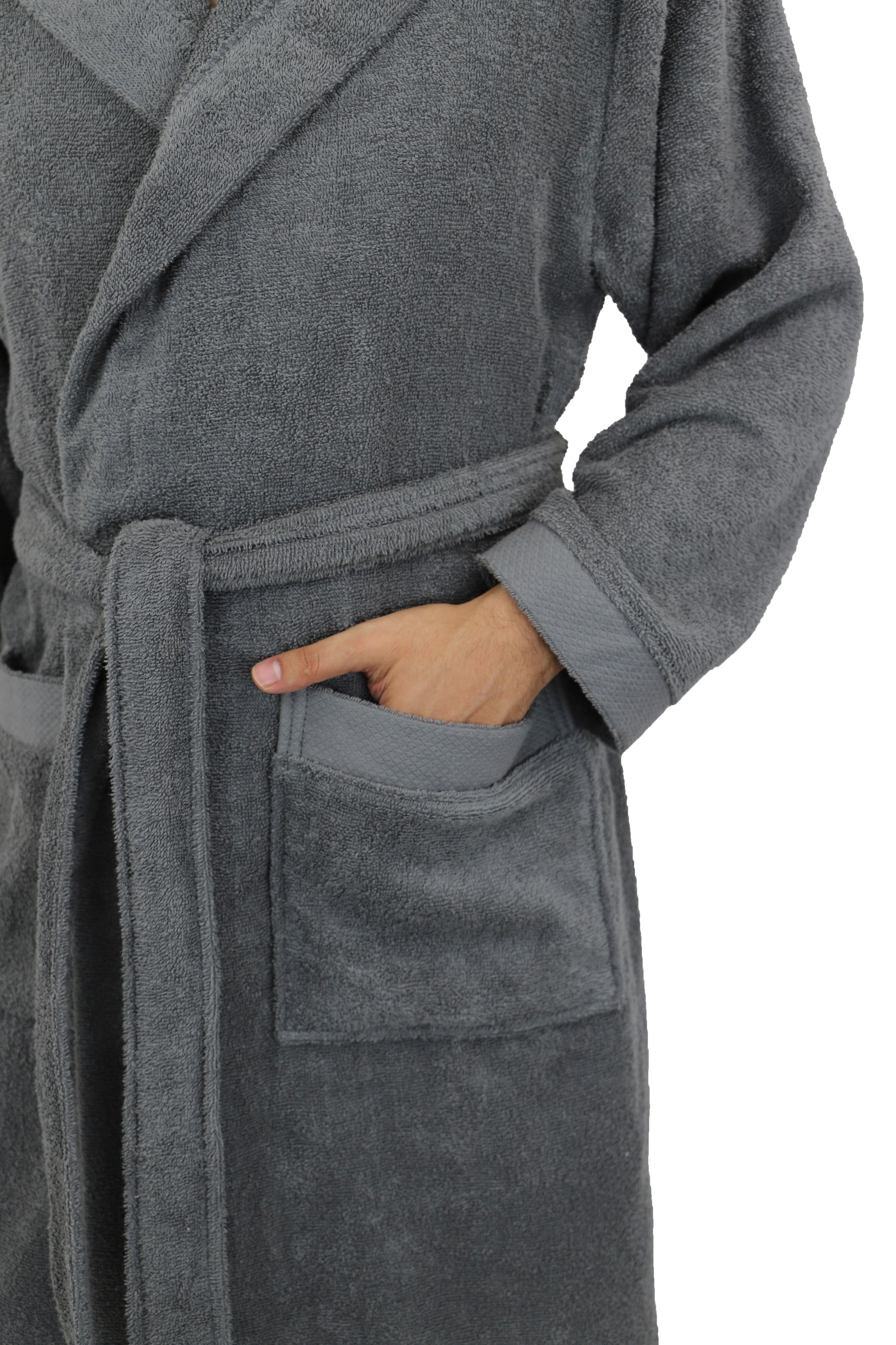 my home Unisex-Bademantel »Tailles, ideal für Sauna & Spa, Hotelbademantel, Morgenmantel«, 1 Stk. langer Bademantel für Damen und Herren, 100% Baumwolle, XS-3XL