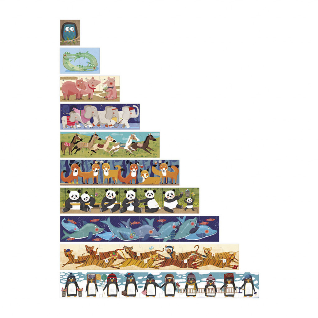 Puzzle - 10 Penguins - 55 Pièces