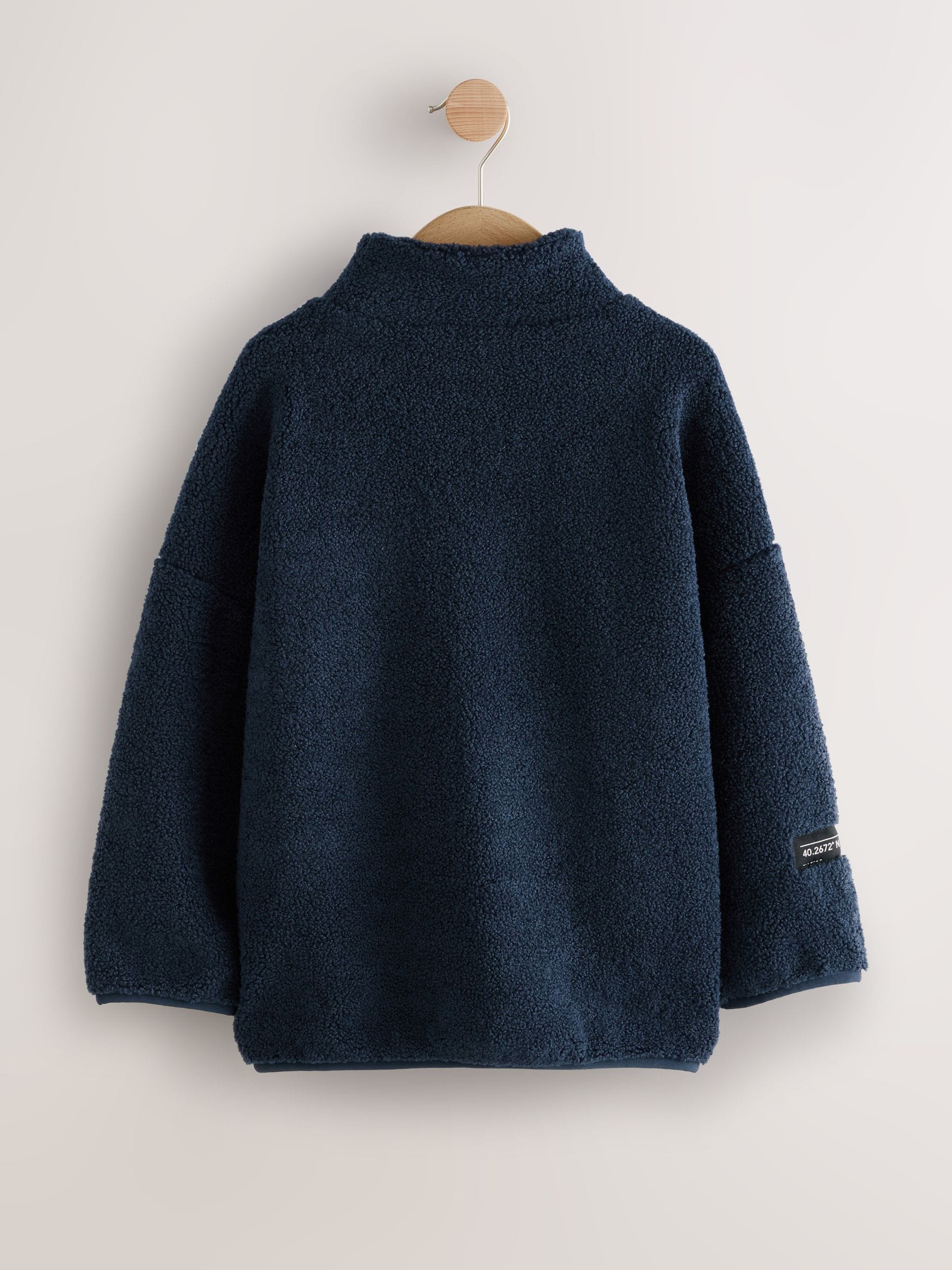 Blauw - Fleecejack met ritssluiting (3-16jr)