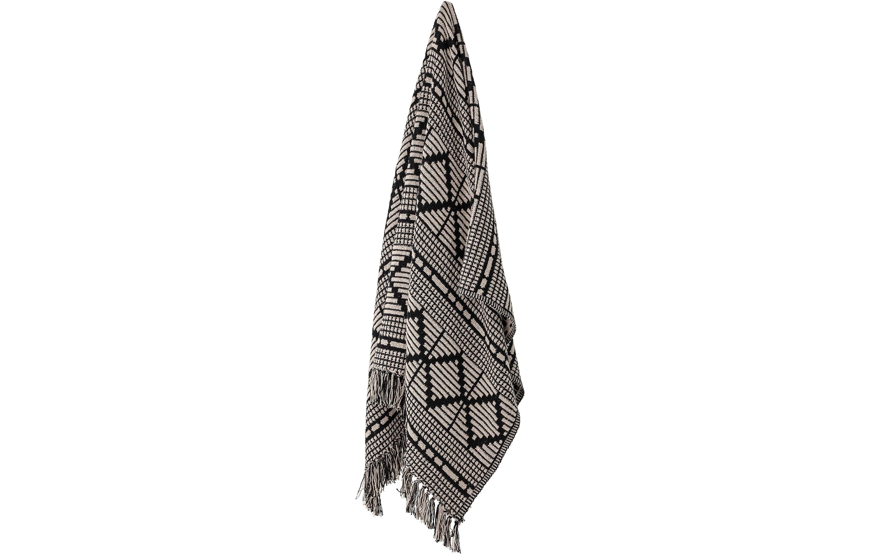Decke Gutte 130 x 160 cm, Schwarz/WeissWohndecke