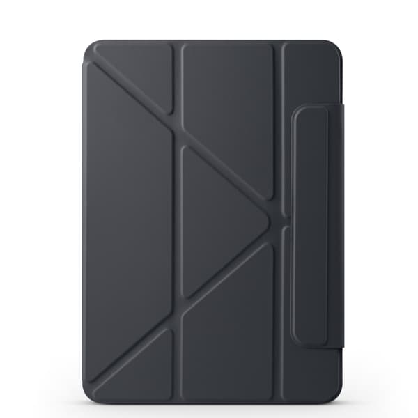 Kunstlærveske med stativ og magneter for iPad Air 13 2024 - Svart