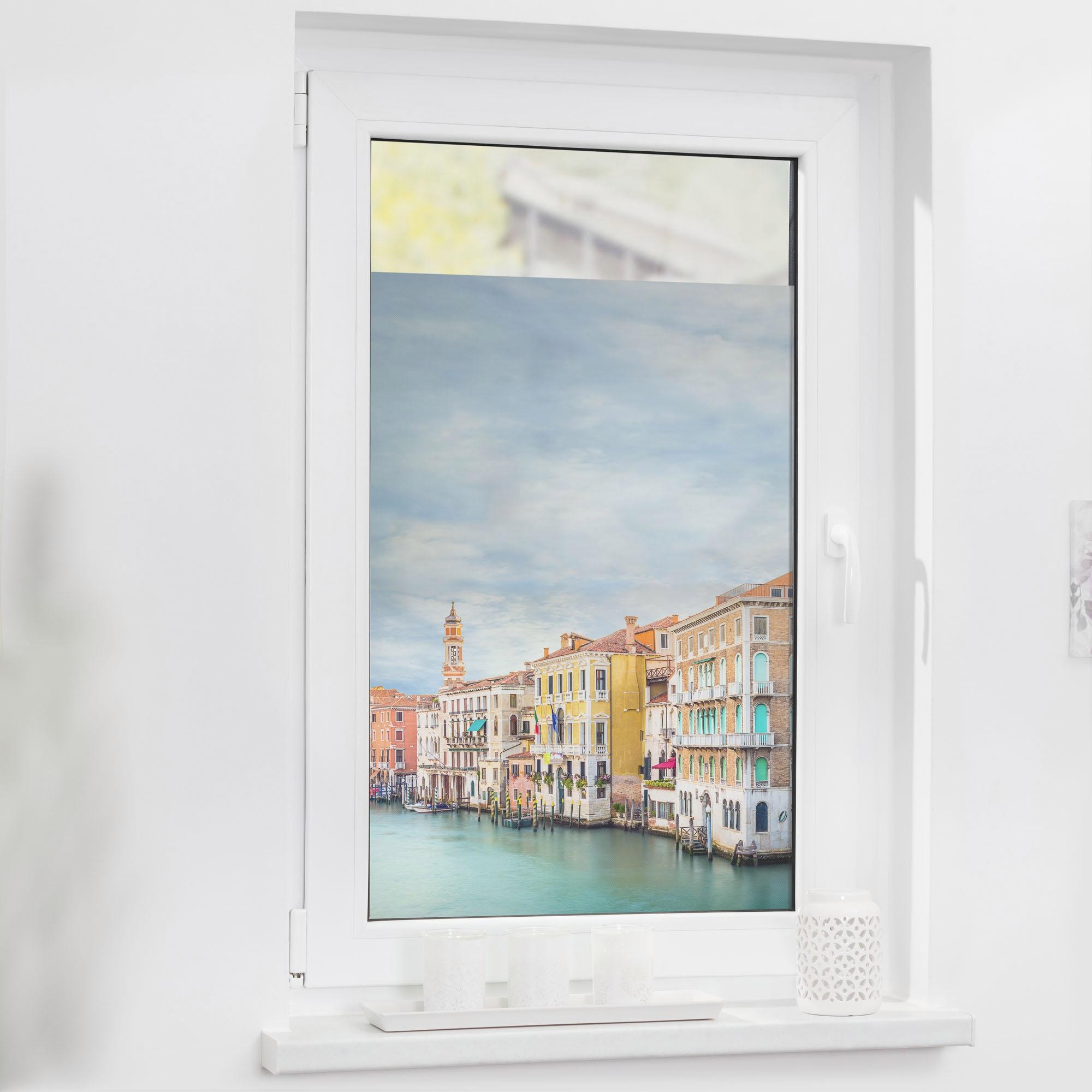 LICHTBLICK ORIGINAL Fensterfolie »Vendig« 1 Stk. blickdicht strukturiert Klebepunkte selbstklebend, Sichtschutz
