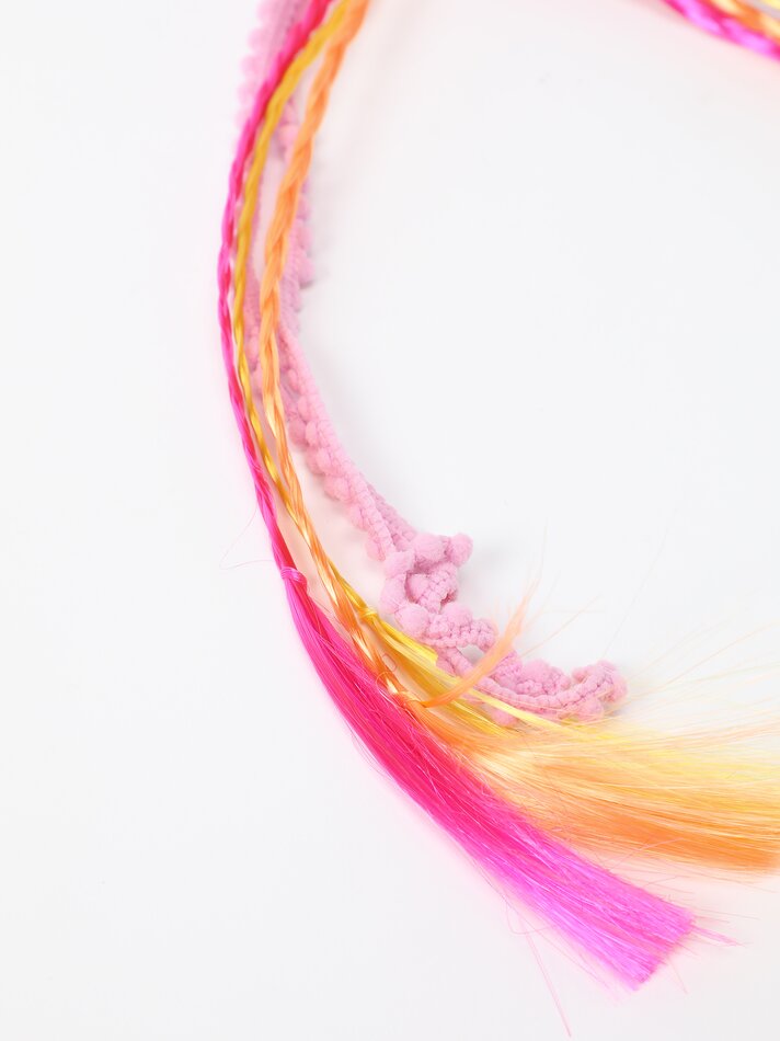 Faixa de cabelo trançada multicolorida - Variadas