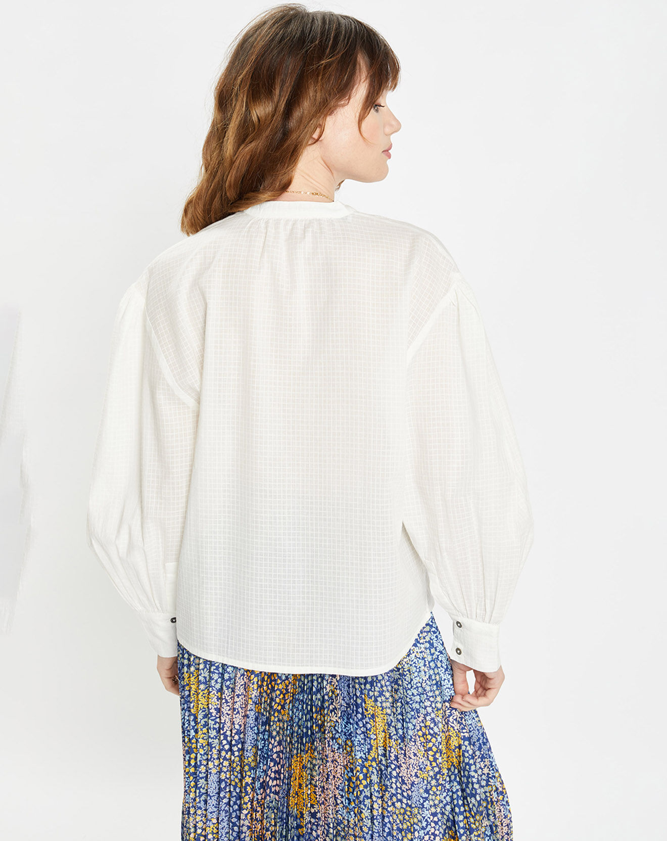 Galeries Lafayette Chemise en Coton biologique Laurie ample écrue