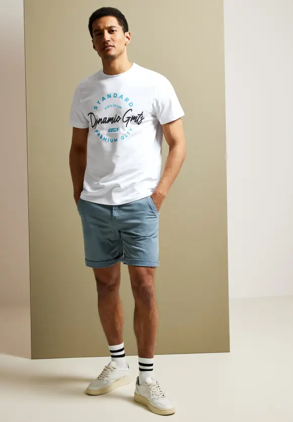 T-Shirt mit Frontprint - White