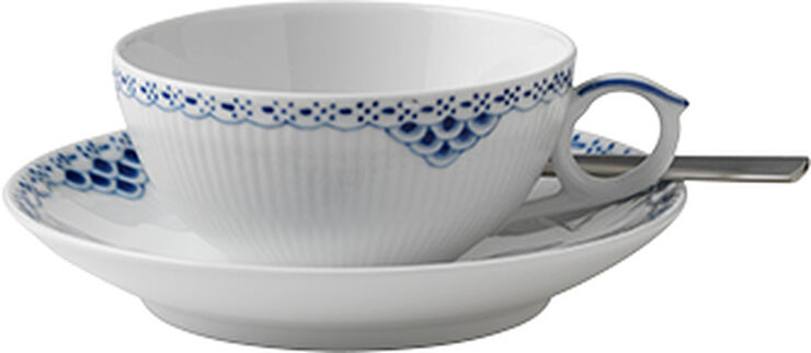 Royal Copenhagen Prinsesse 20 cl. kop med underkop Blå