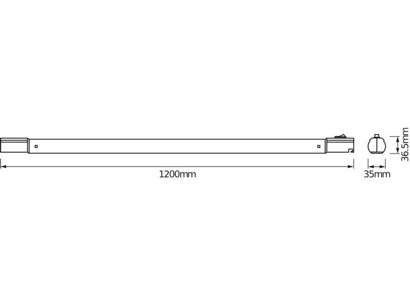 Ledvance Unterbauleuchte LED Tube Kit, 120 cm, 19W, 3000 K Mobile Lichtleiste für Regale, Möbelintegration oder Unterbau