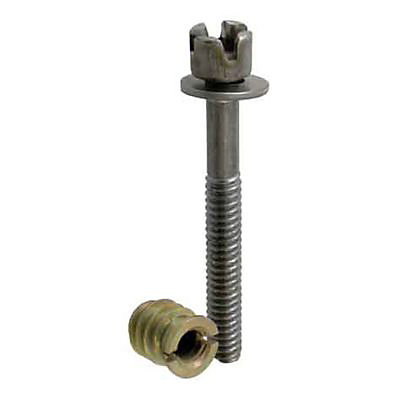 4 vis rappel et écrous acier/laiton Diall Ø8 x L.60mm