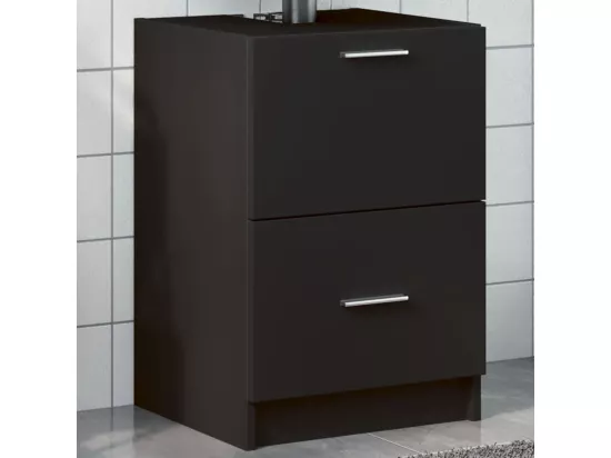 Armoire d'évier noir 40x37x59 cm bois d'ingénierie
