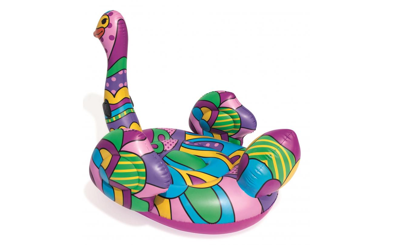 Luchtmatras Struisvogel Pop art 190x166cm met 2 handvaten