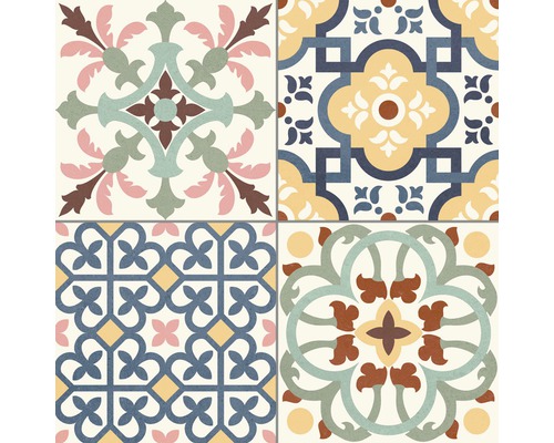 Porseleinen steengoed wand- en vloertegel Heritage mix in 19 verschillende designs 33,15 x 33,15 cm