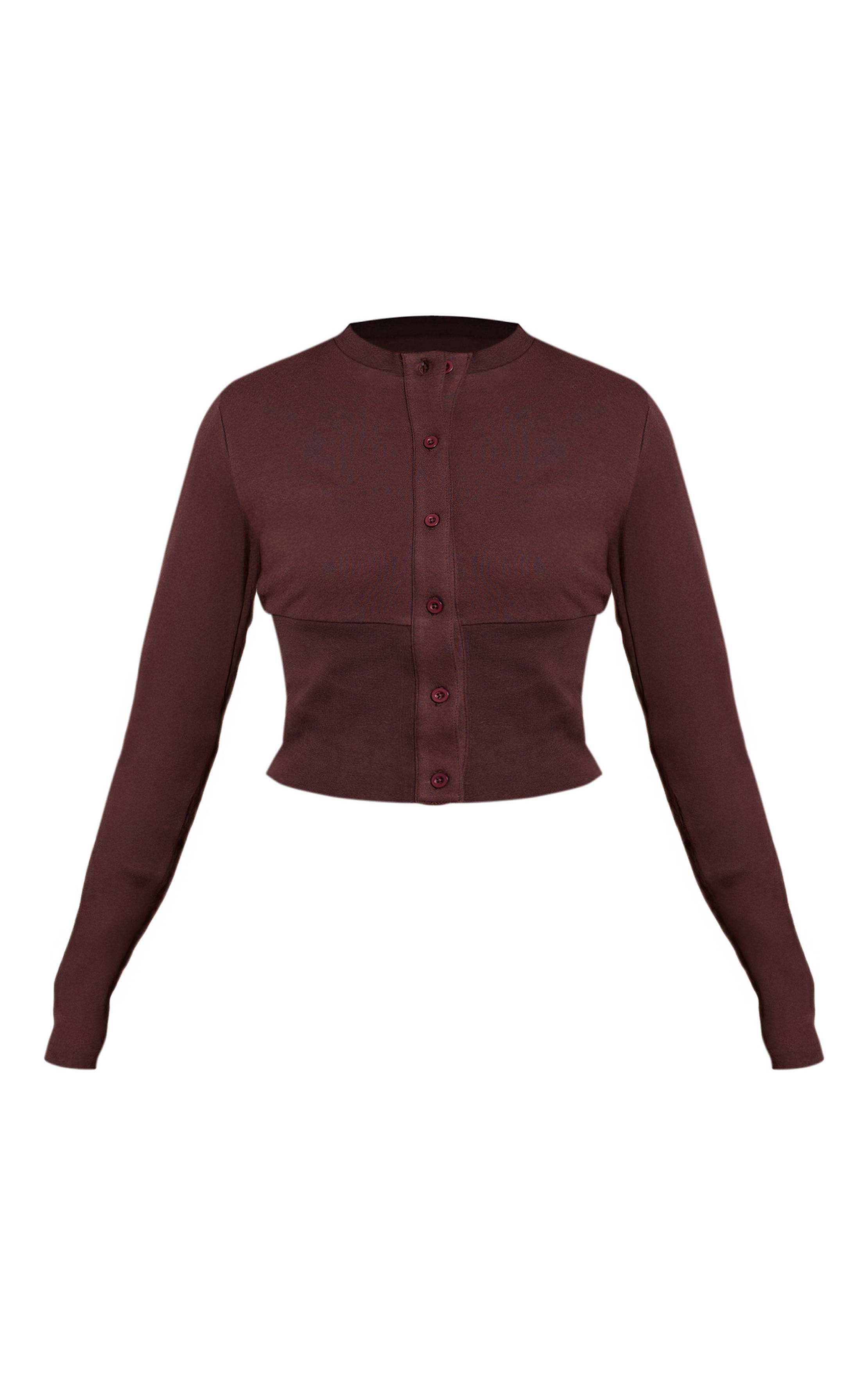 Marron Foncé Ensemble Coordonné Haut Ultra Doux