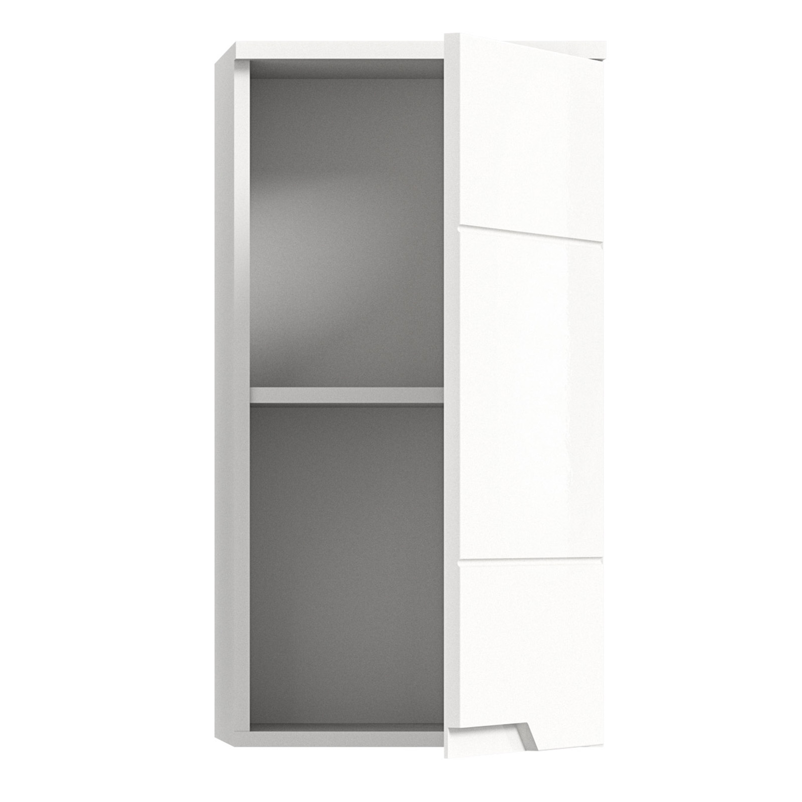 Hängeschrank HILTON - weiß Hochglanz - 73 cm hoch